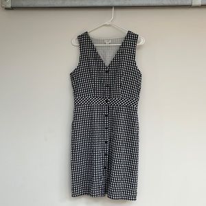 J. Crew seersucker gingham sleeveless v-neck dress size 8